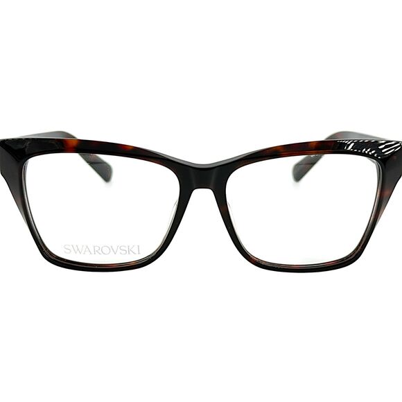 Swarovski SK5468 Womens Plastic Eyeglass Frame 052 Dark Havana 53-14